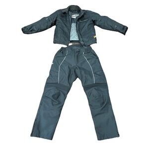 Frank Thomas Motorcycle Jacket Pants Suit Set LS Women's with Liner Pockets